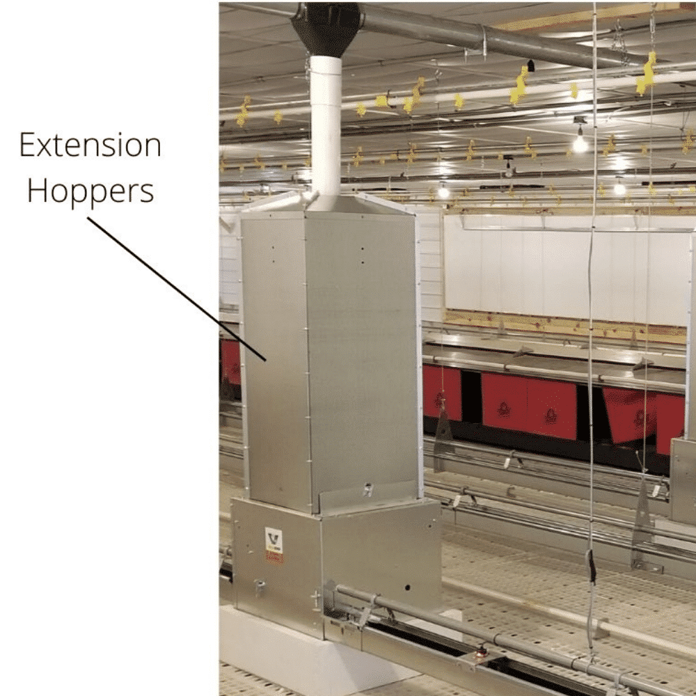 Extension Hopper f/ Valco Chain Feeder Zeiset Equipment